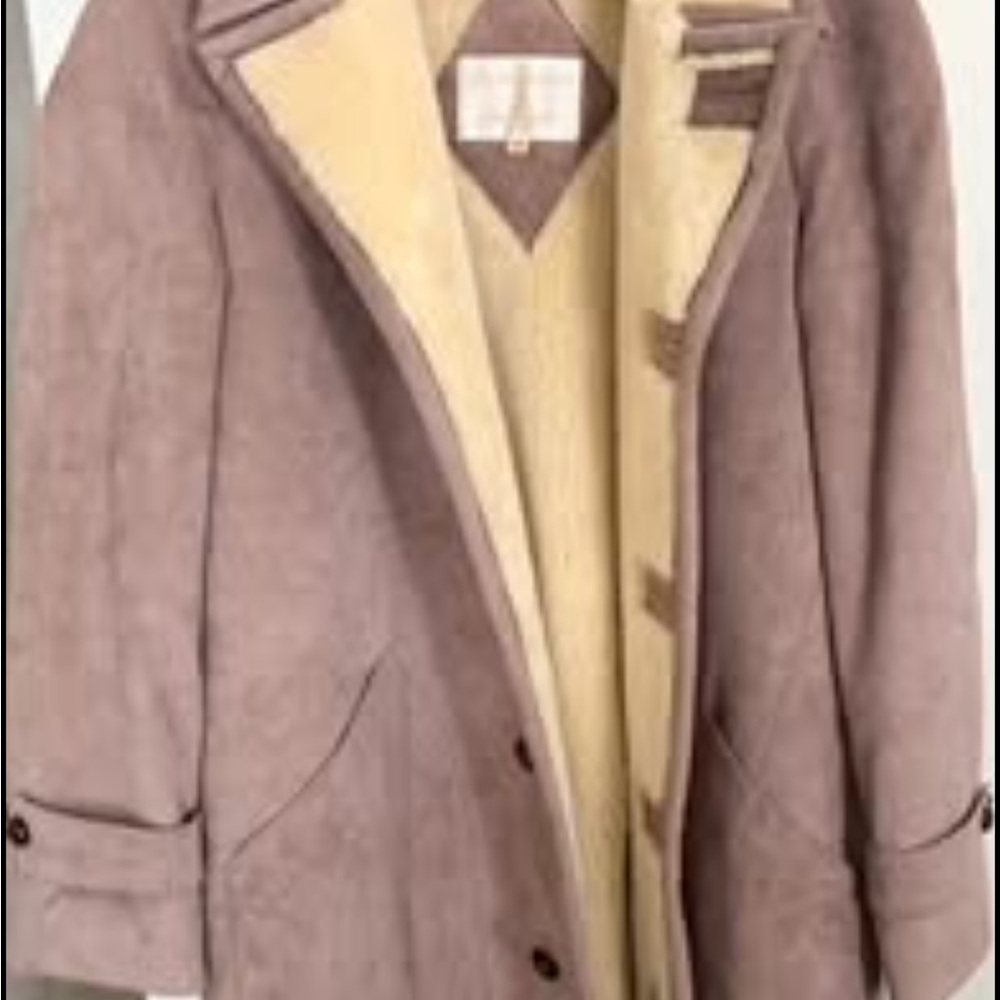 Unisex Vintage Coat with faux Sherling Lining